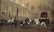 Julius von Blaas Morning working in the winter riding school oil painting artist